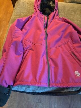 Women's Purple Insulated Ski Jacket with Hood